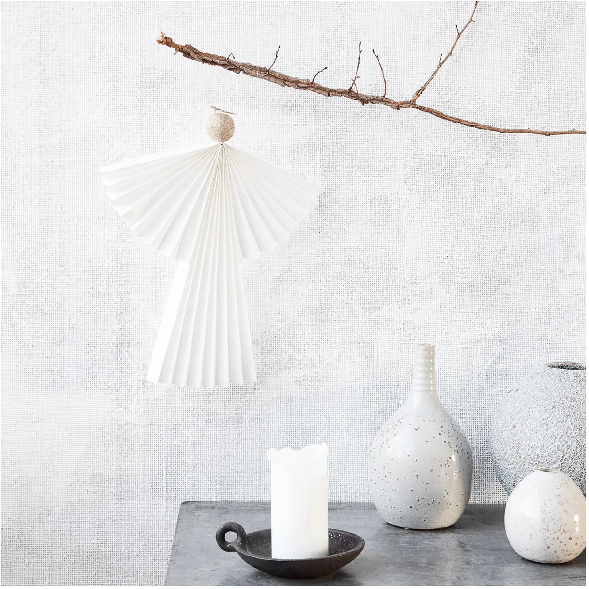 Angel kersthanger wit, 36 cm House Doctor