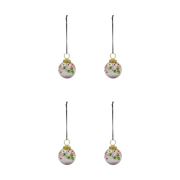 Antico kerstbal 4-pack - Roze - House Doctor