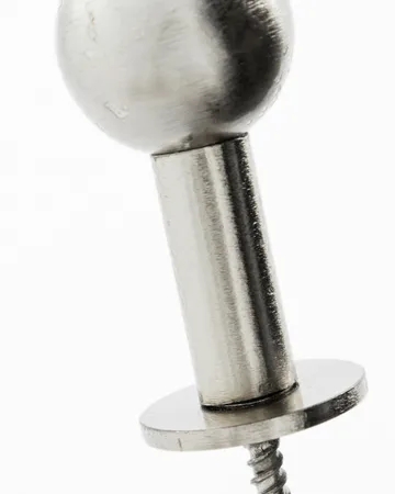 Ball haak 2-pack - Zilverkleurige afwerking, Ø4x2 cm - House Doctor
