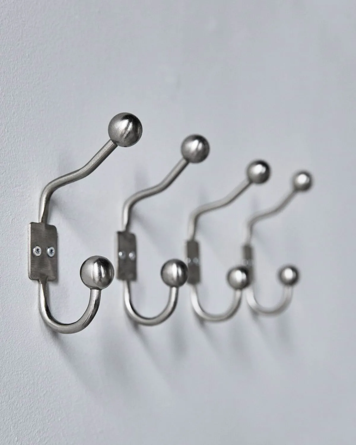Ball haak 2-pack, Zilverkleurige afwerking, Ø7x13 cm House Doctor