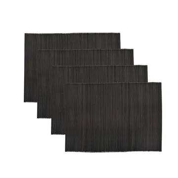 Bamb placemat 33x45 cm 4-pack - Zwart - House Doctor