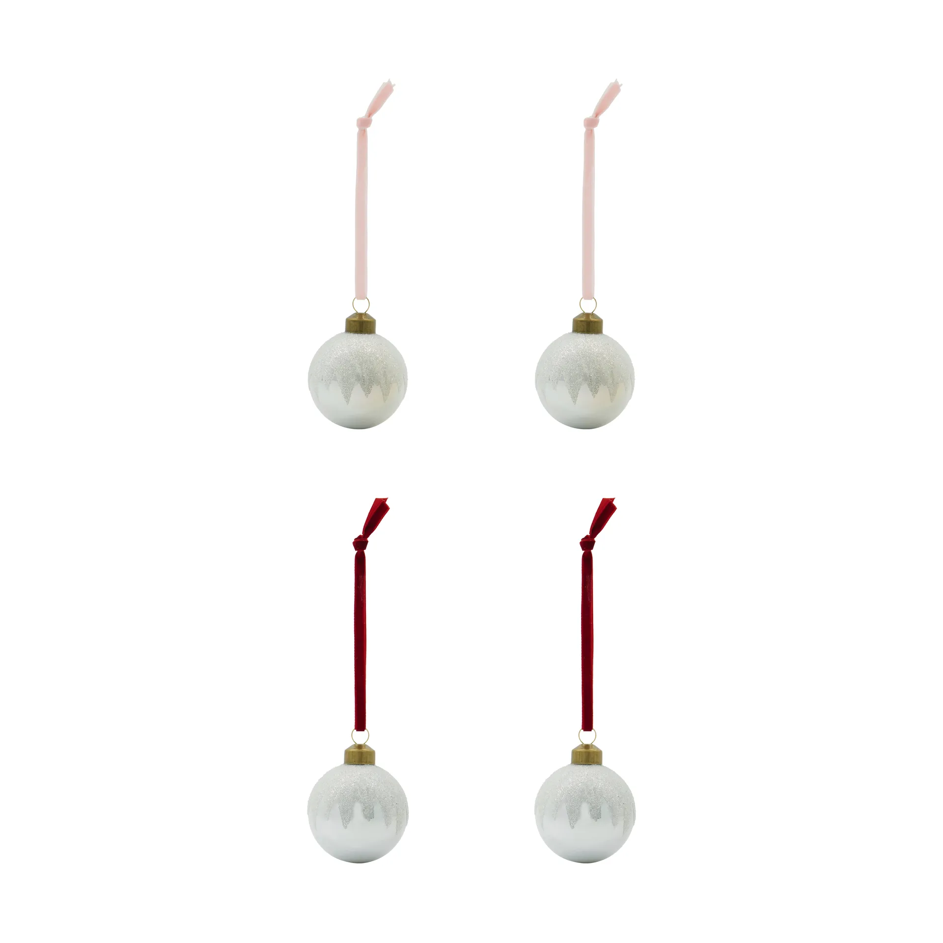 Bano kerstbal 4-pack, Zilver House Doctor