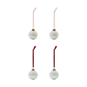 Bano kerstbal 4-pack - Zilver - House Doctor