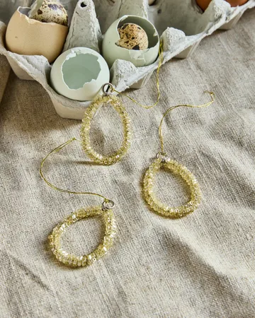 Beads paasornament 3-pack - Champagne - House Doctor