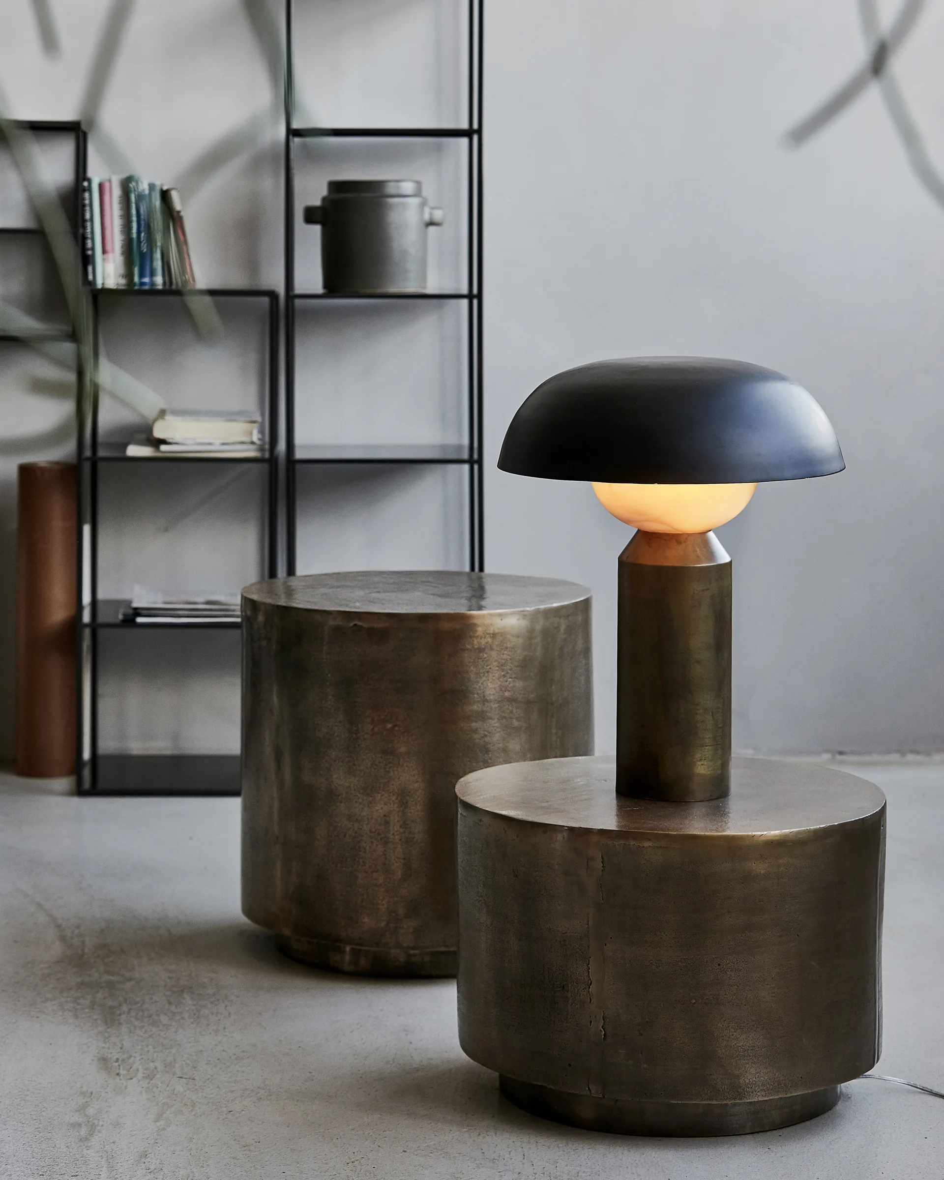 Big fellow tafellamp 55 cm, Antiek messing House Doctor