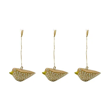 Bird paasornament 3-pack - Geel - House Doctor