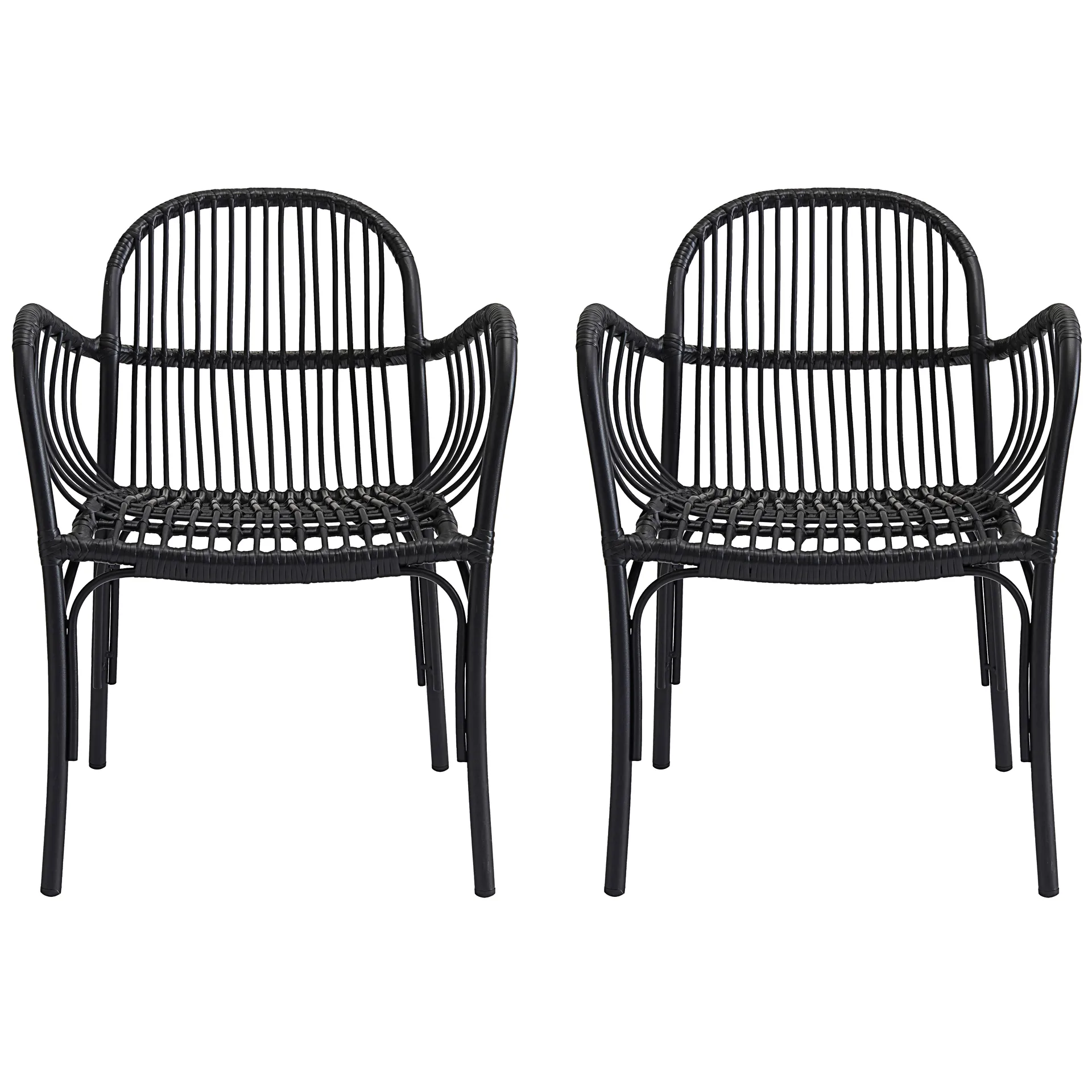 Brea rotan stoel 2-pack Zwart House Doctor