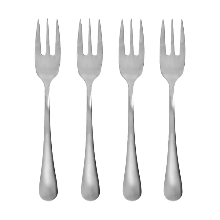 Brush dessertvork 4-pack - Zilveren afwerking - House Doctor