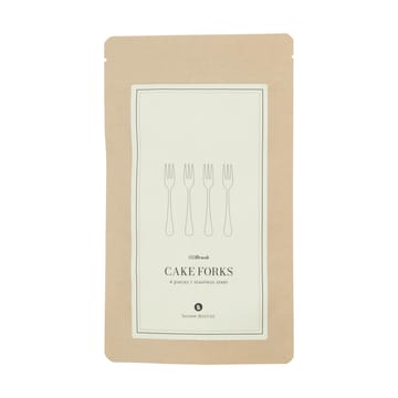 Brush dessertvork 4-pack - Zilveren afwerking - House Doctor