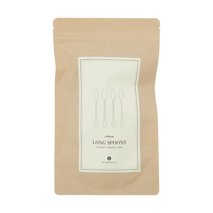 Brush lange lepel 4-pack, Zilveren afwerking House Doctor