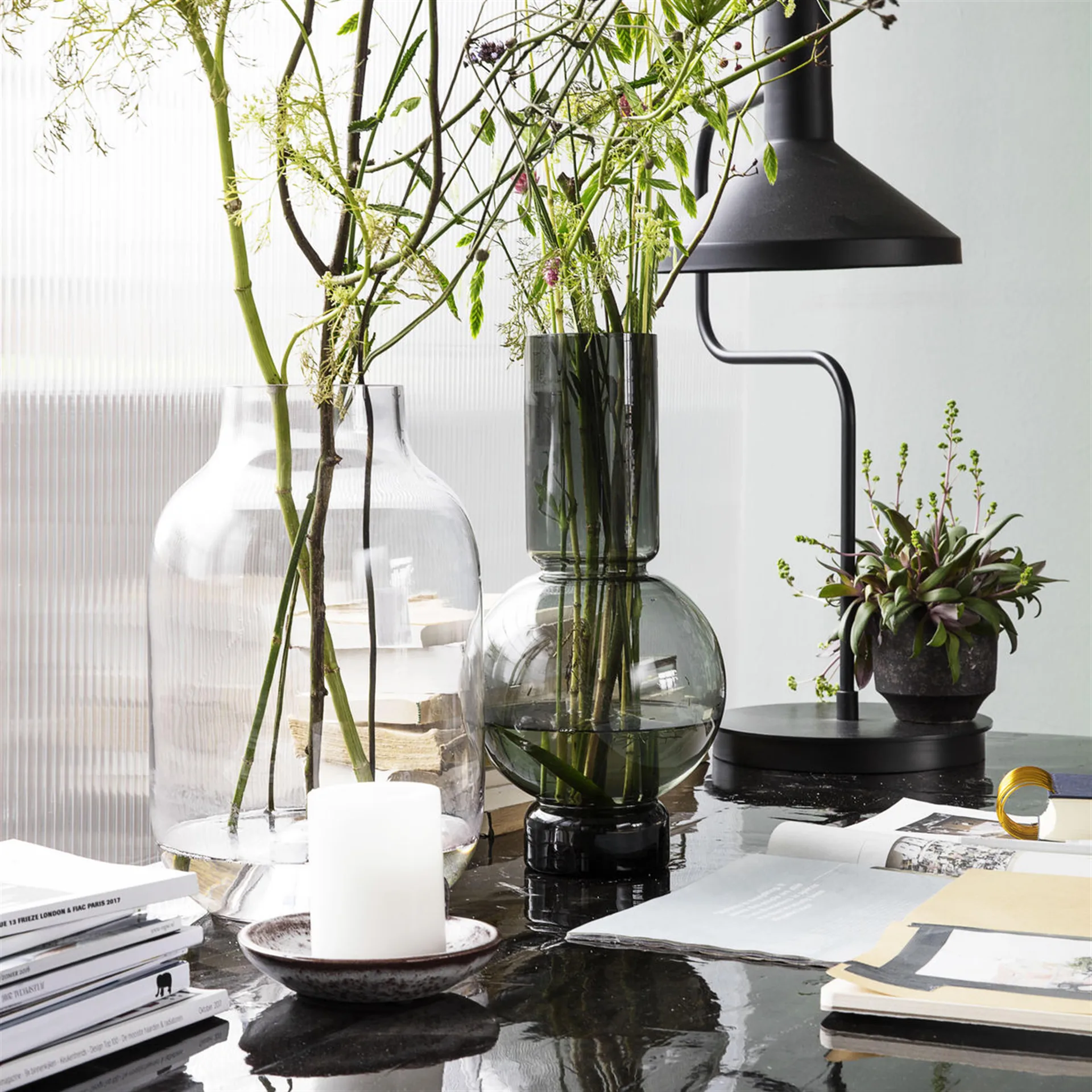 Bubble vaas 35 cm., grijs House Doctor