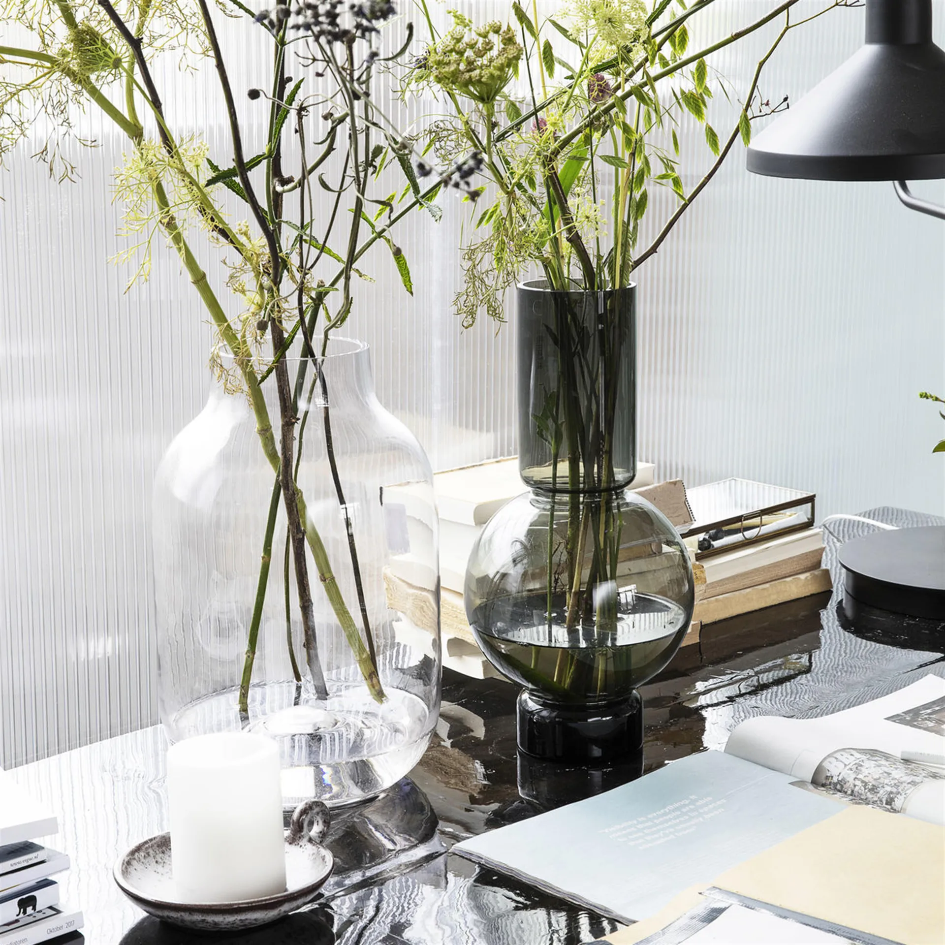 Bubble vaas 35 cm., grijs House Doctor