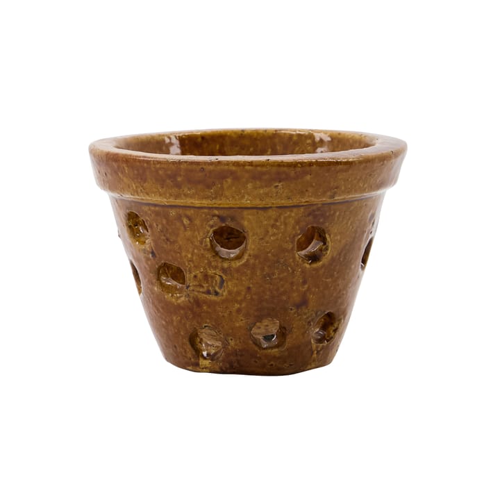 Chau waxinelichtjeshouder 11 cm - Donkerbruin - House Doctor