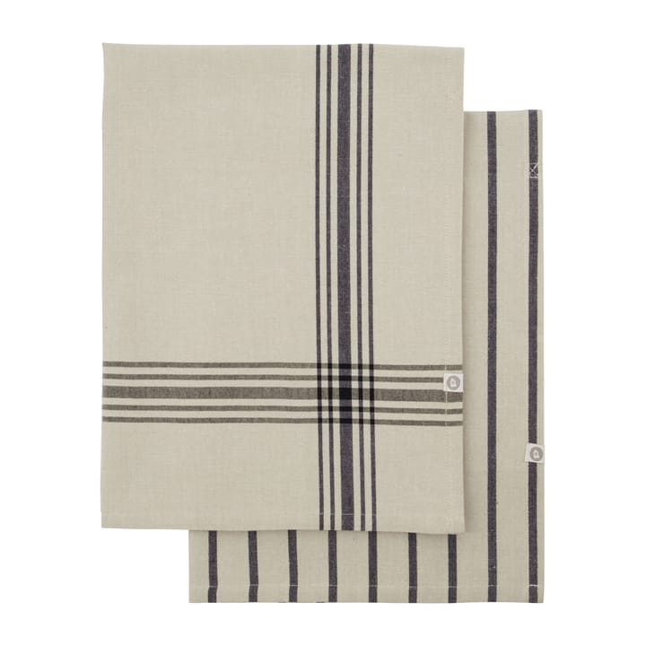 Chef keukenhanddoek 55x75 cm 2-pack - Zwart - House Doctor