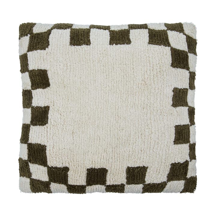 Chess kussensloop - Groen-off-White, 50x50 cm - House Doctor