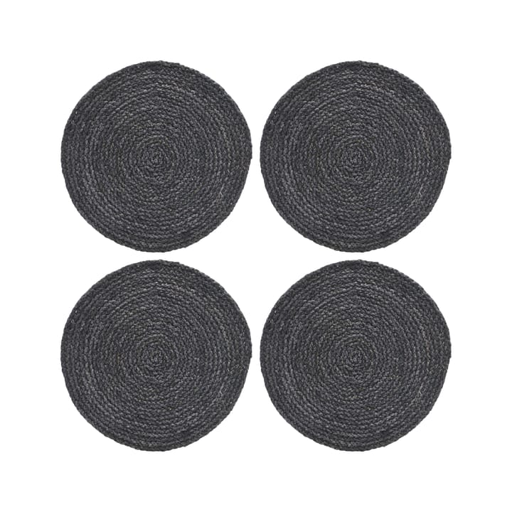 Circle placemat zeegras 4-pack - grijs-blauw - House Doctor