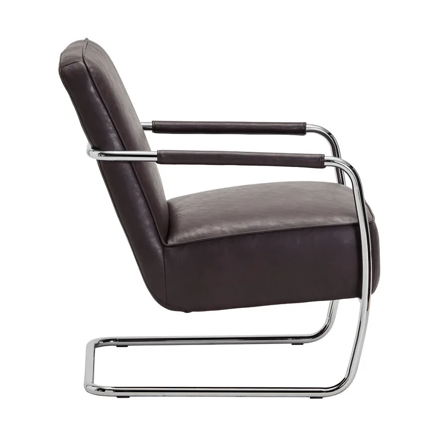 Comma loungestoel, Moerbei, chroom House Doctor