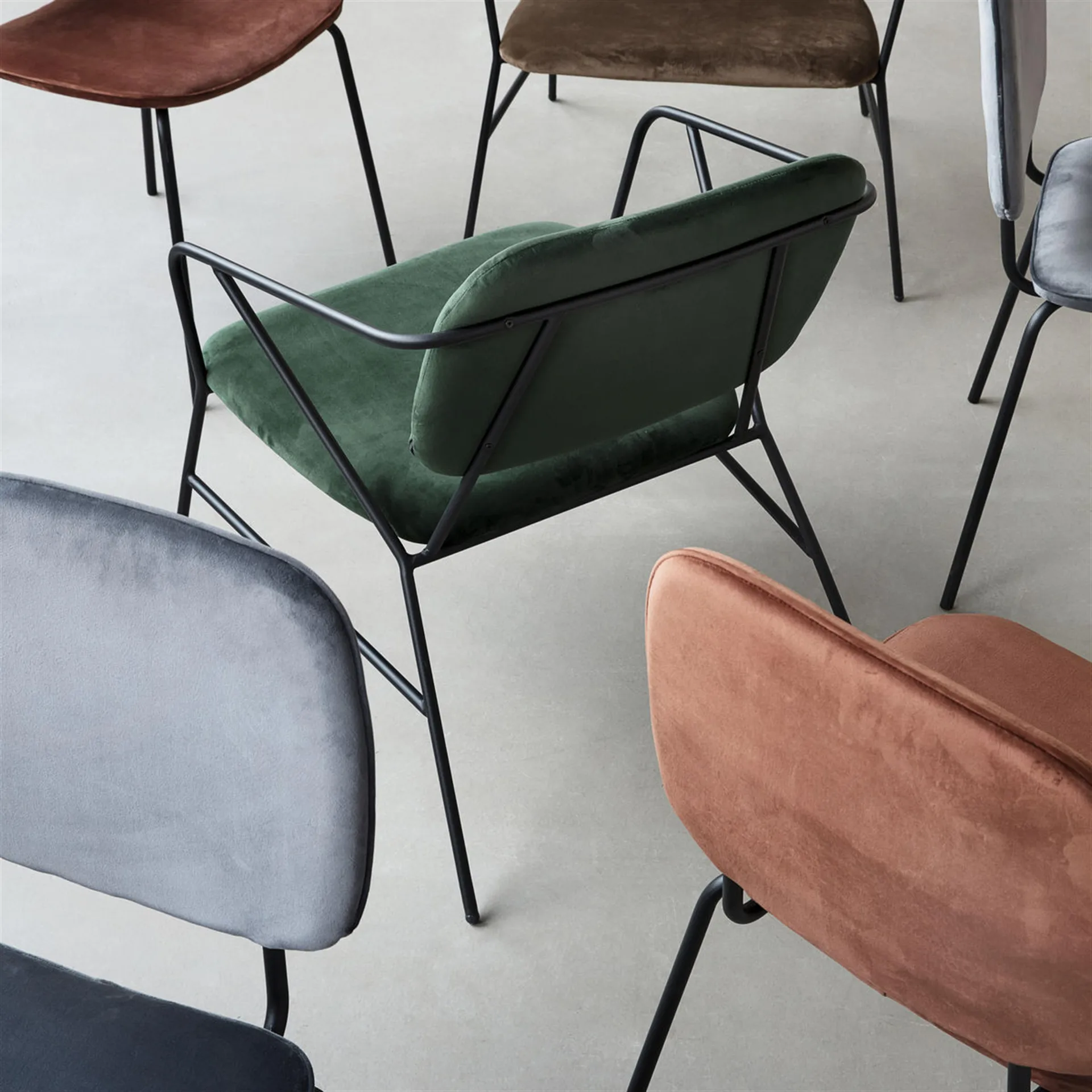 Comma stoel 2-pack grijs House Doctor