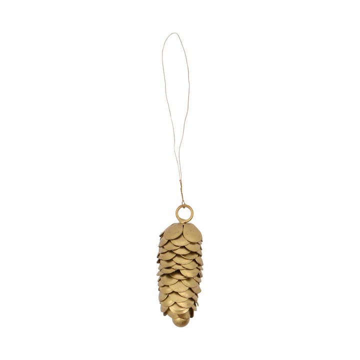 Cone kerstboomhanger 6,5 cm 2-delig, Goud House Doctor