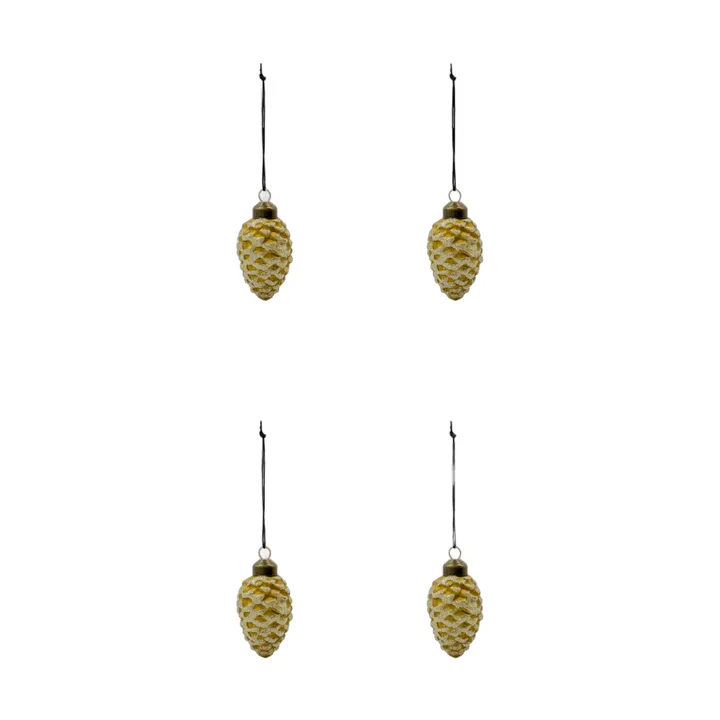 Cone kersthanger 4-pack - Goud - House Doctor