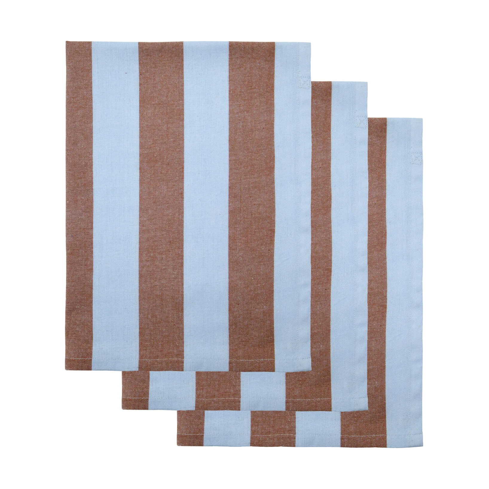 Cook keukendoek 55x75 cm 3-pack, Lichtblauw-bruin House Doctor