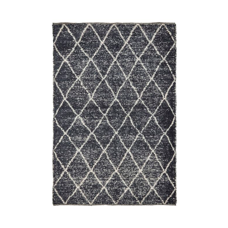 House Doctor Cruz vloerkleed Zwart-off white, 140x200 cm