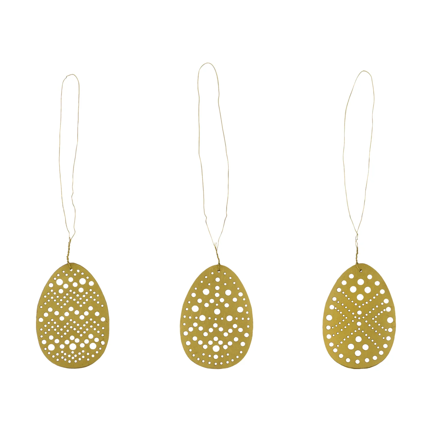 Cut paasornament 3-delig, Antiek messing House Doctor