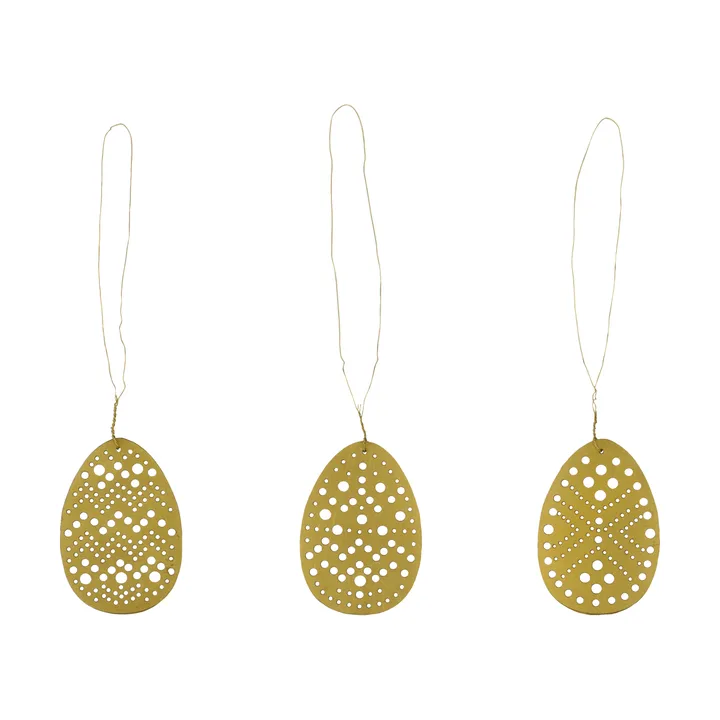 Cut paasornament 3-delig - Antiek messing - House Doctor