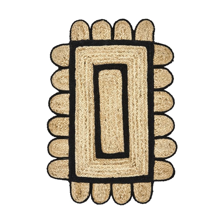 Denta deurmat - Zwart-natuur, 60x90 cm - House Doctor