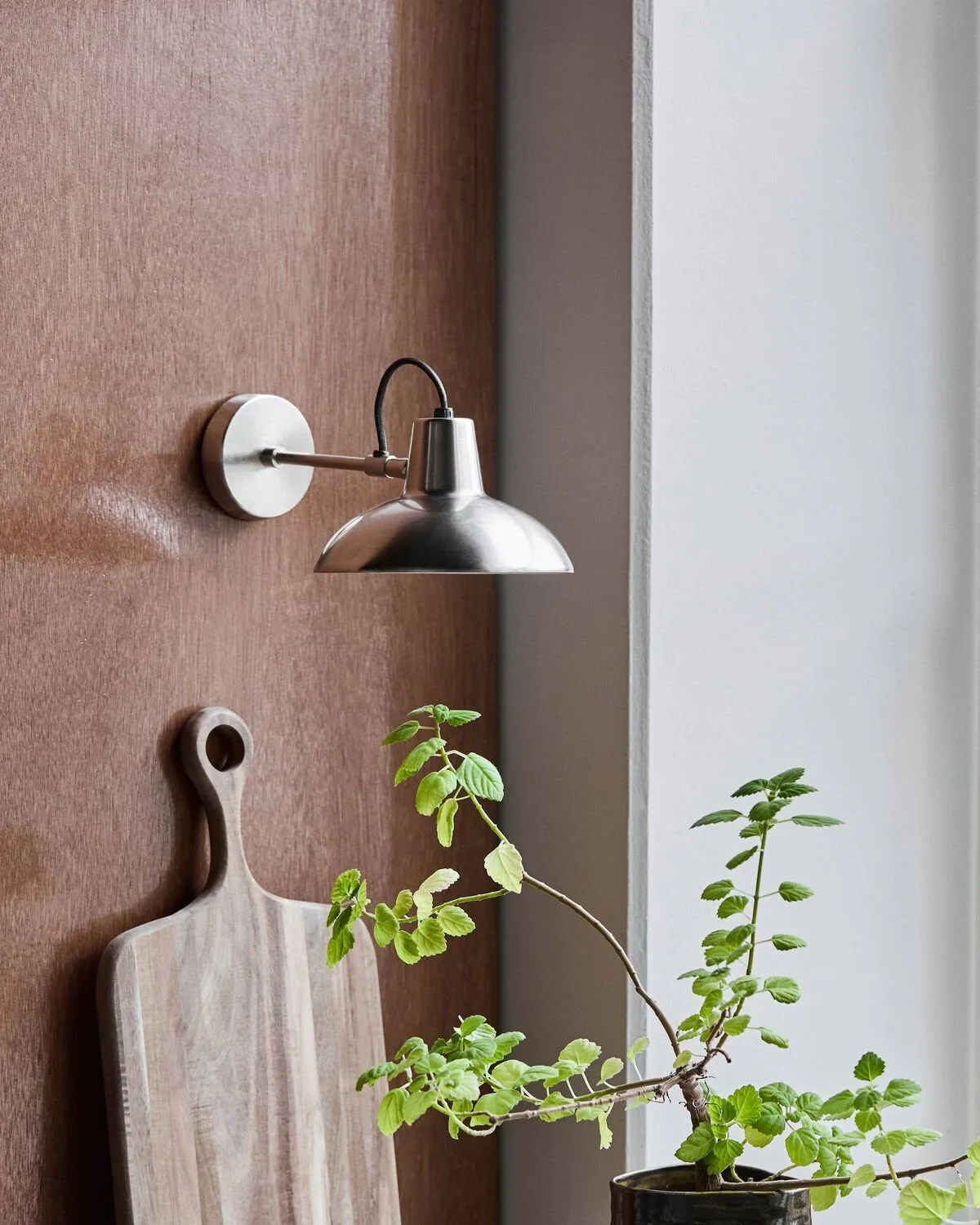 Desk wandlamp 30 cm, Geborsteld zilverkleurig House Doctor
