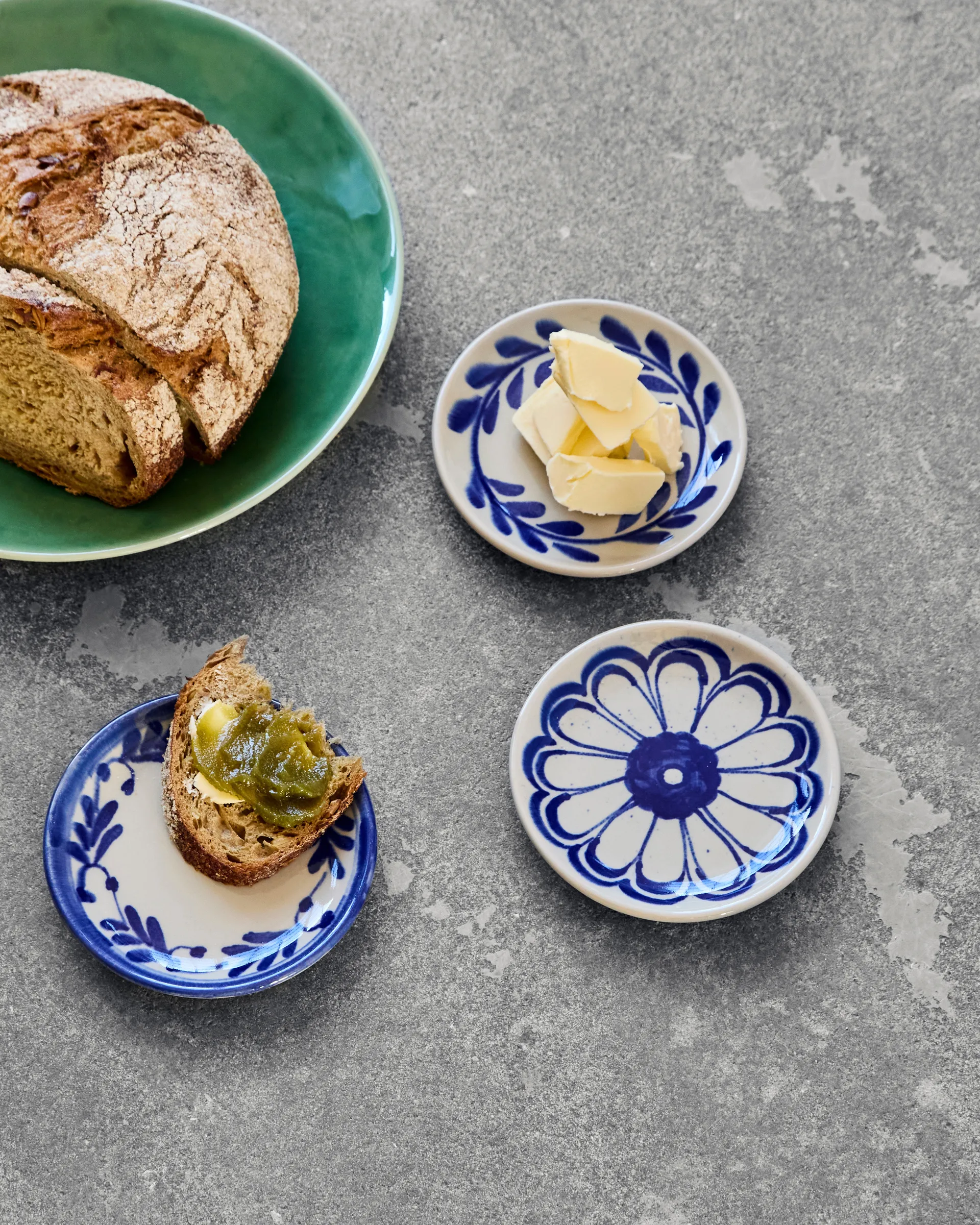 Diva bord Ø13 cm 3-delig, Blauw House Doctor