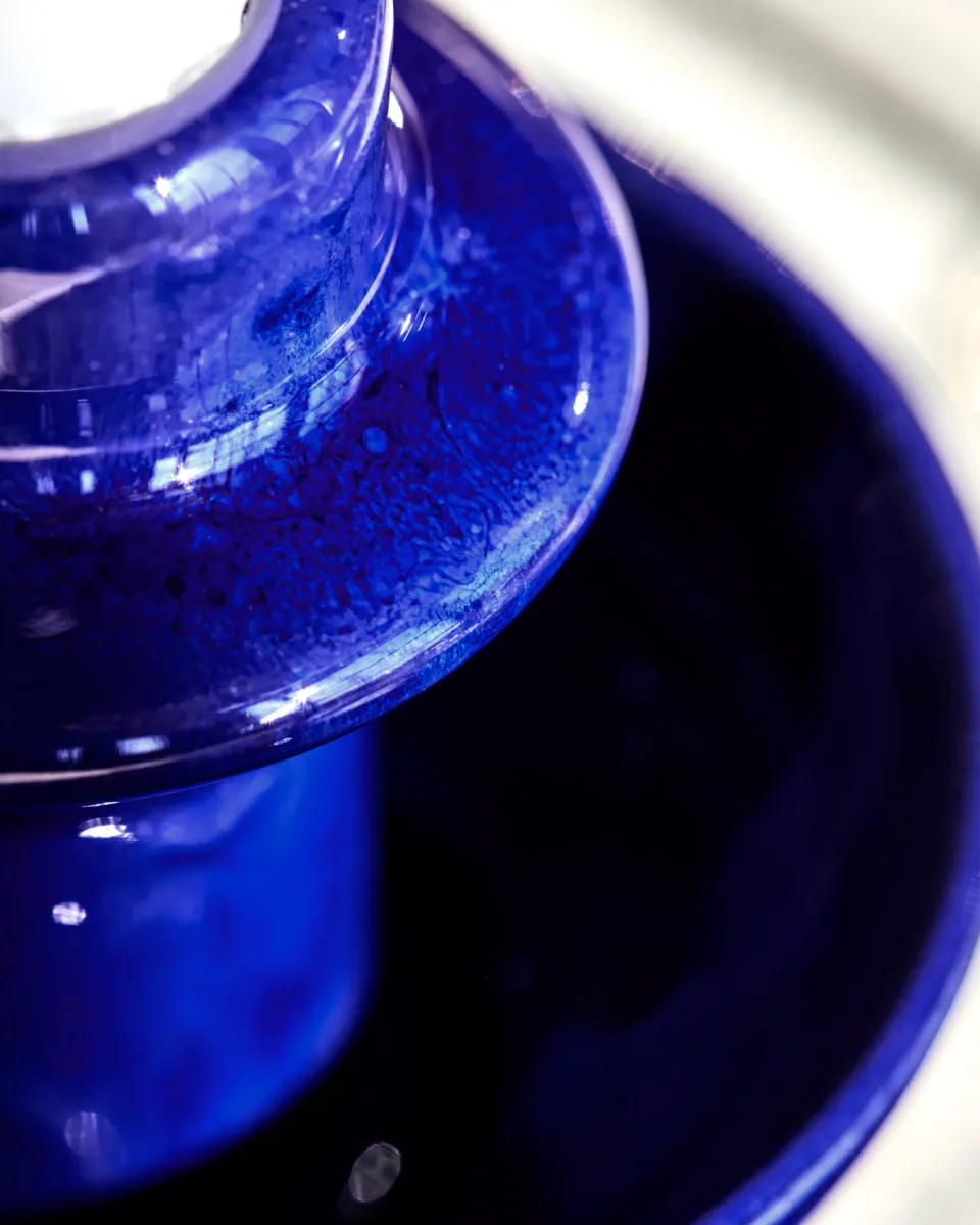 Diva kandelaar 14 cm, Blauw House Doctor