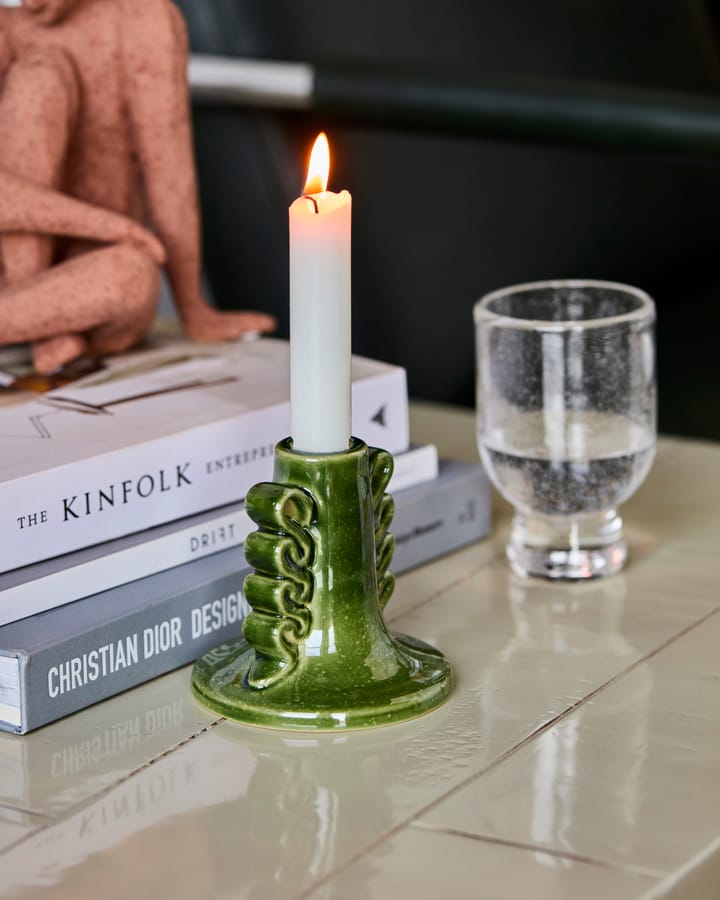 Diva kandelaar 9,5 cm, Groen House Doctor