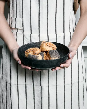 Dry schort 90x90 cm - Wit-zwarte rand - House Doctor