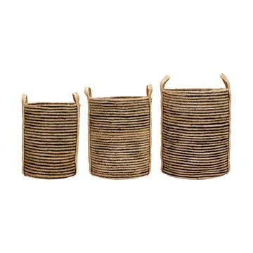 Dungi opbergmanden 3-pack - Zwart-naturel - House Doctor