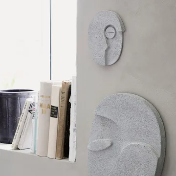 Face muurdecoratie 14 cm - Grijs - House Doctor