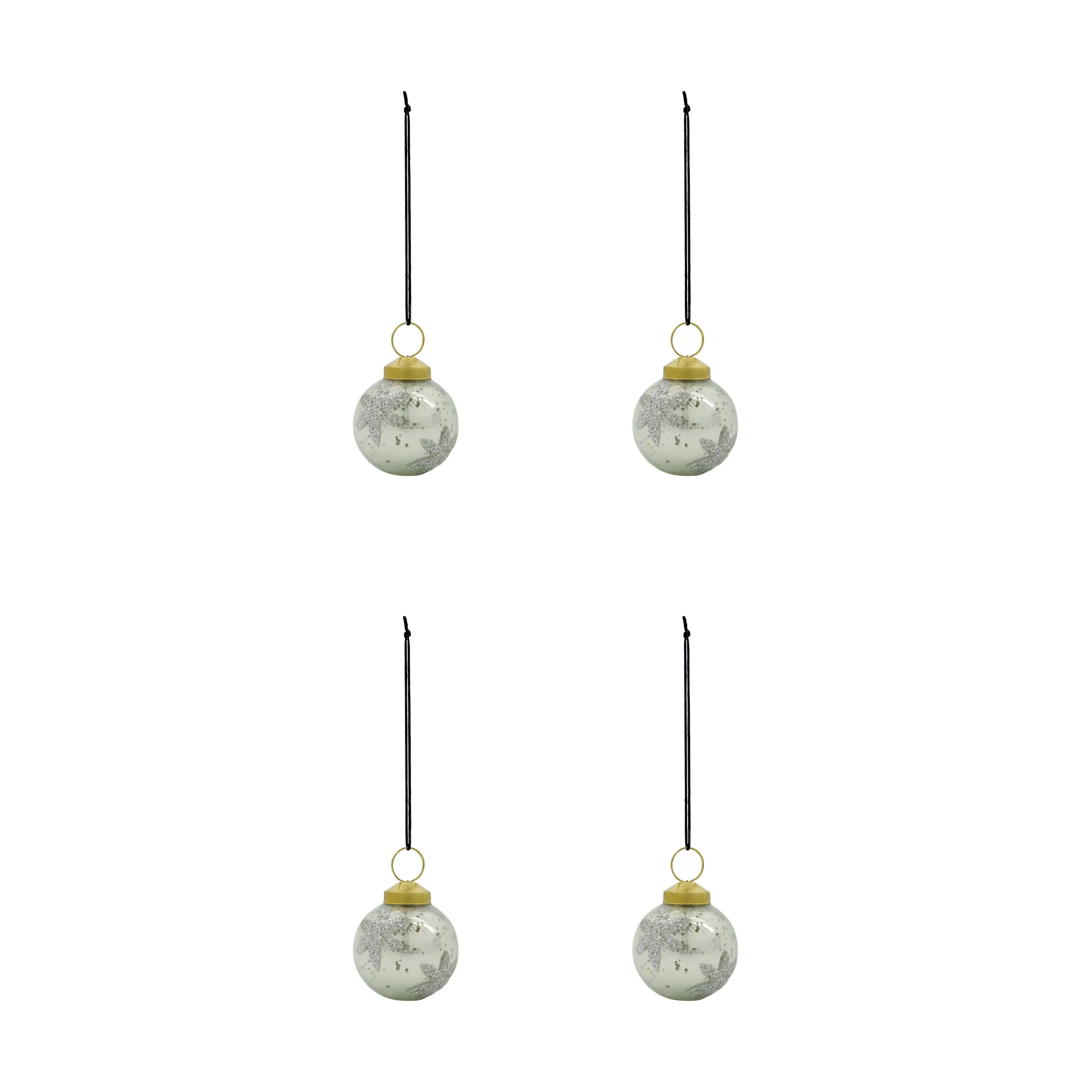 Fiore kerstbal 4-pack, Lichtblauw House Doctor