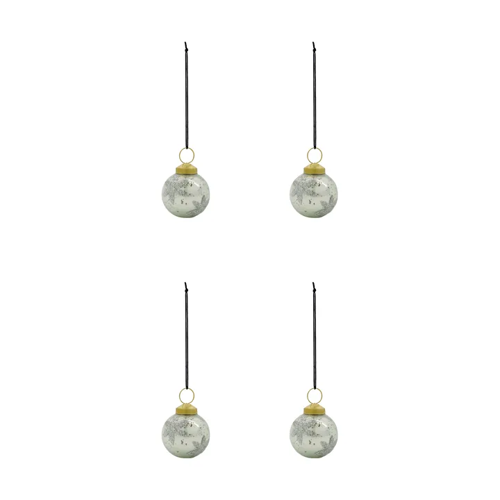 Fiore kerstbal 4-pack - Lichtblauw - House Doctor