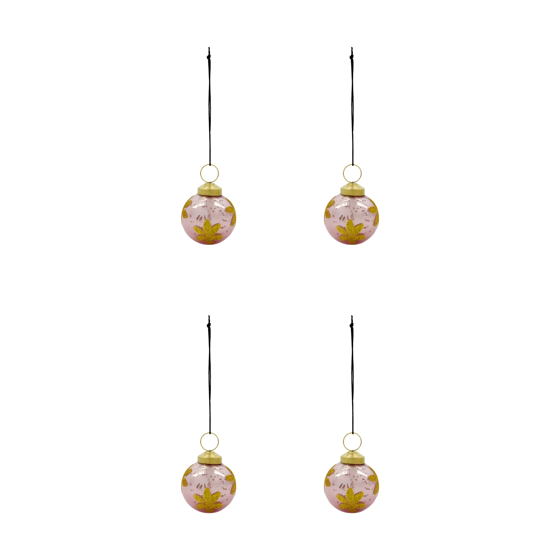 Fiore kerstbal 4-pack, Roze House Doctor