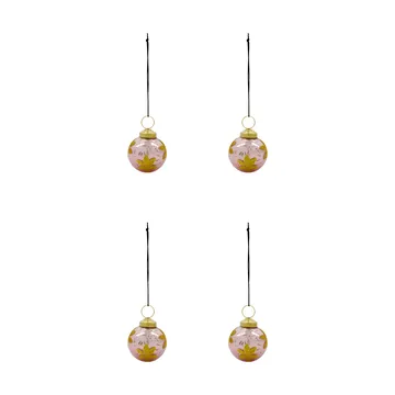 Fiore kerstbal 4-pack - Roze - House Doctor