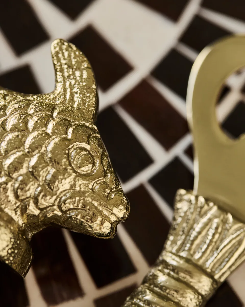 Fish barset 2-delig, Antiek goud House Doctor