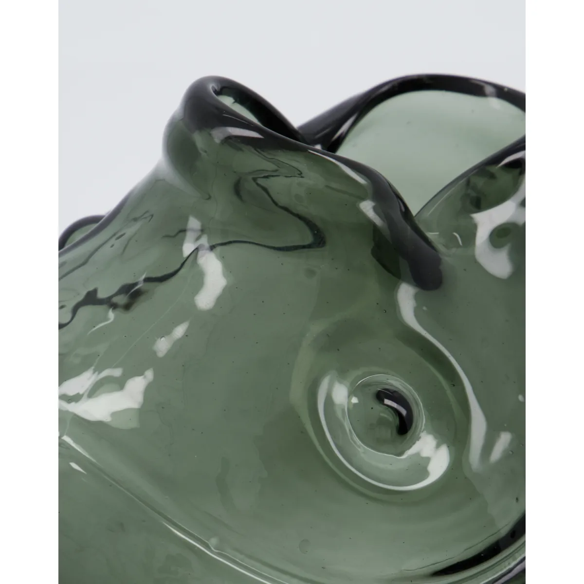 Fish vaas 17,5 cm, Rookgrijs House Doctor