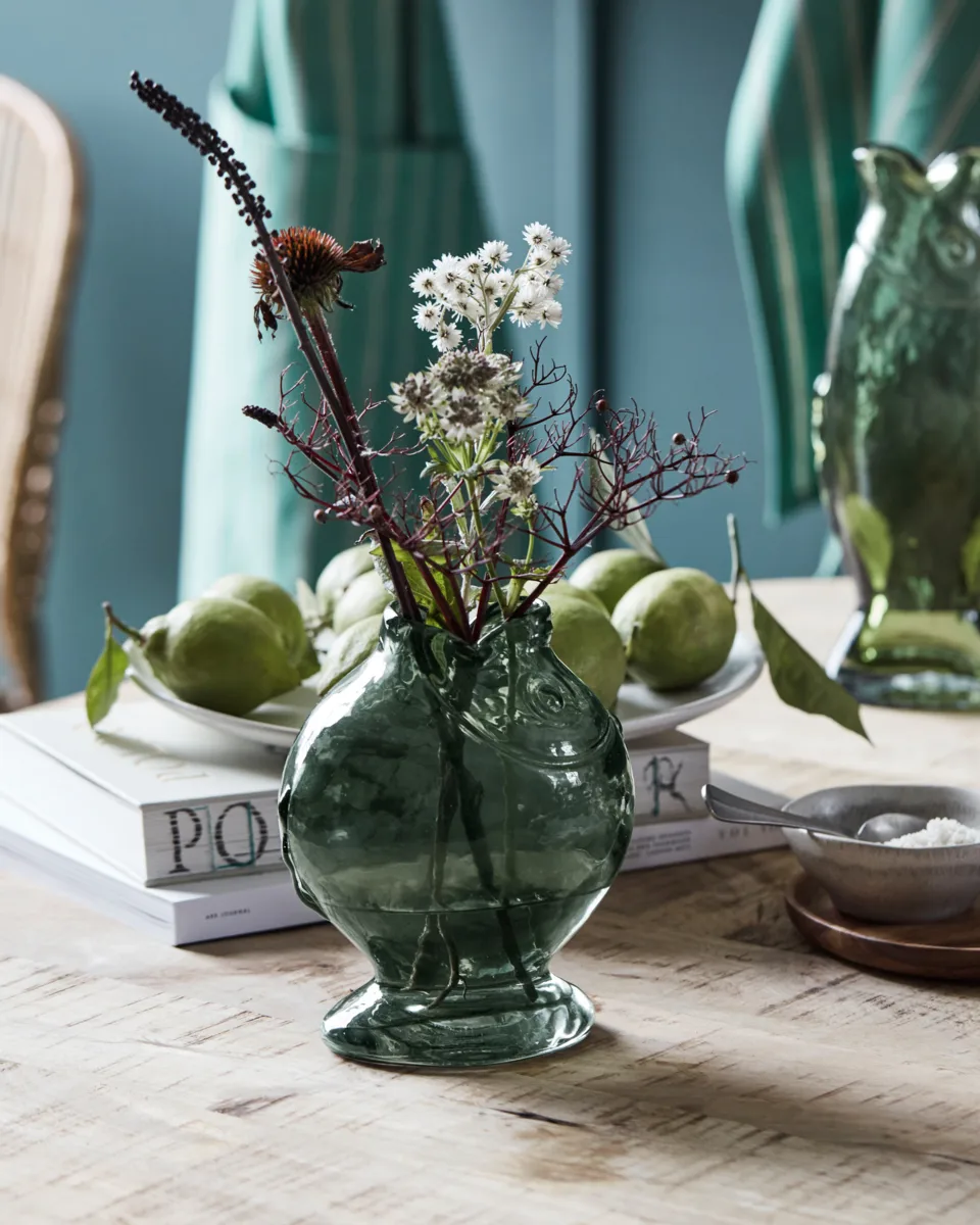 Fish vaas 17,5 cm, Rookgrijs House Doctor