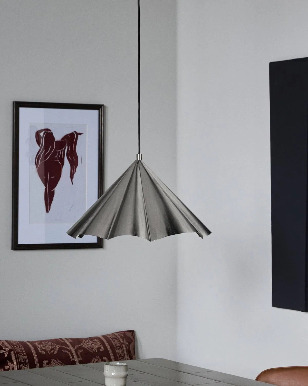 Flola hanglamp Ø50 cm, Geborsteld zilverkleurig House Doctor