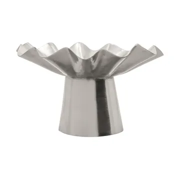 Flood decoratieschaal - Zilverkleurige afwerking, Ø22x14 cm - House Doctor