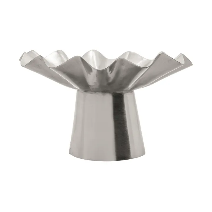 Flood decoratieschaal - Zilverkleurige afwerking, Ø22x14 cm - House Doctor