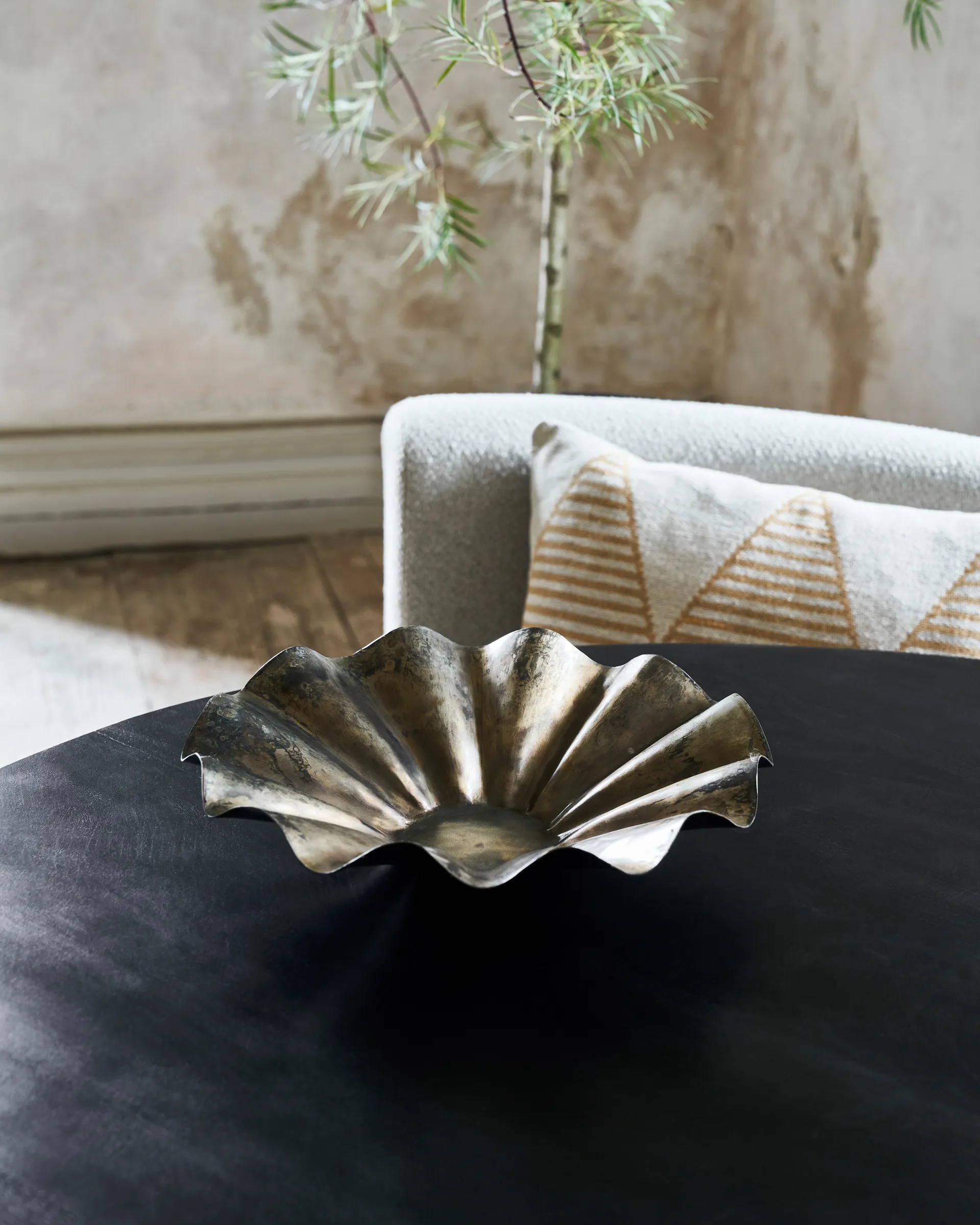 Flood schaal Ø35 cm, Antiekbruin House Doctor