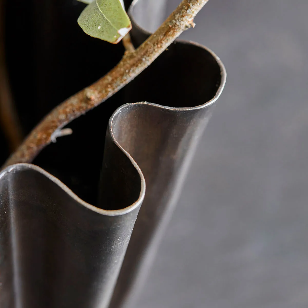 Flood vaas 13 cm, Antiek bruin House Doctor