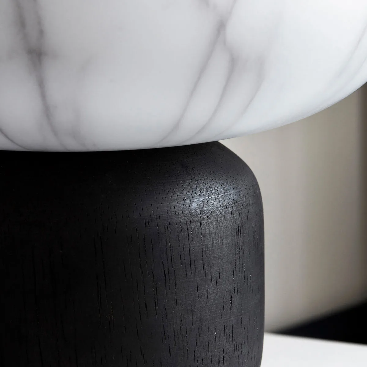 Fog waxinelichtjeshouder zwart-wit marmer, 20 cm House Doctor