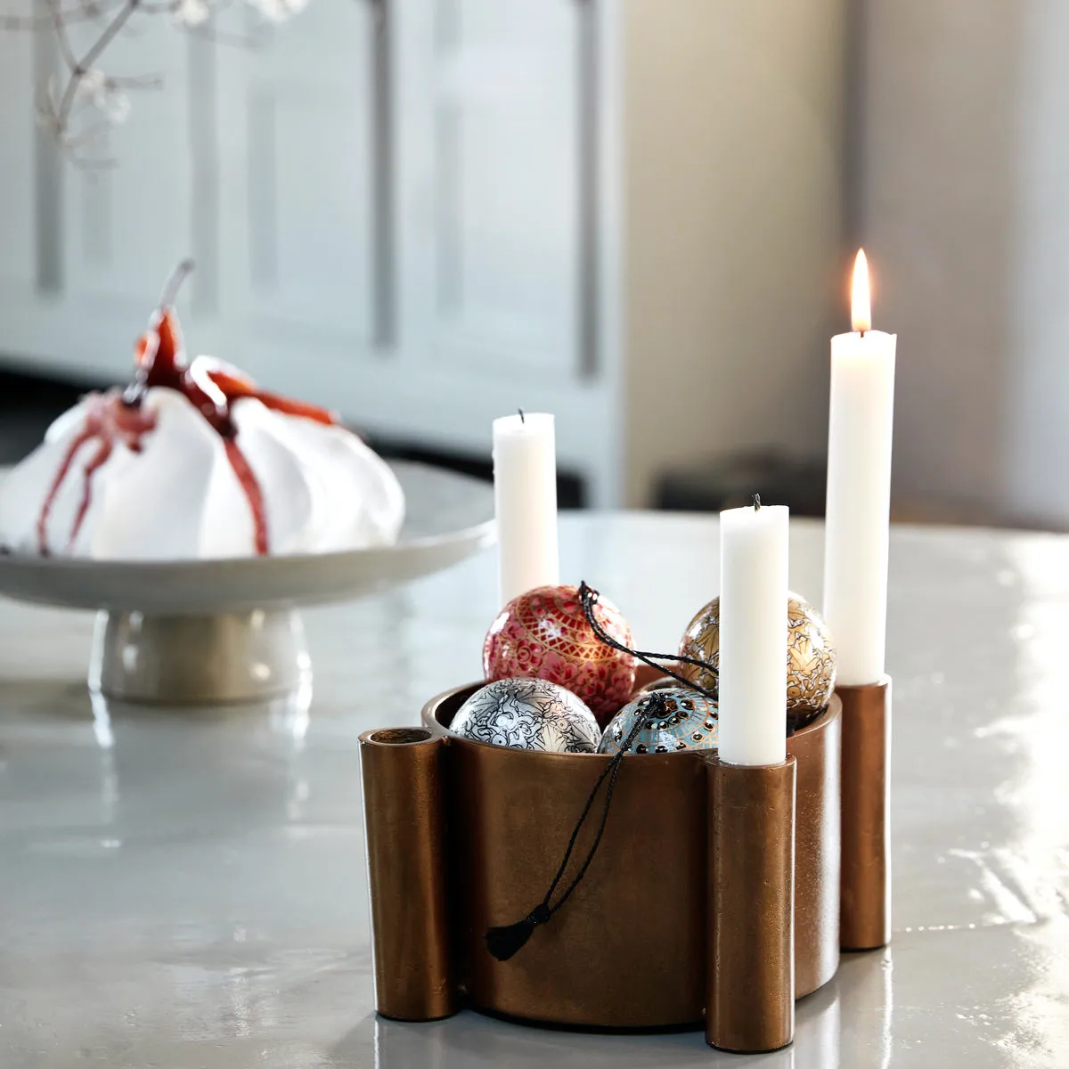 Four adventskandelaar, Antiek messing House Doctor